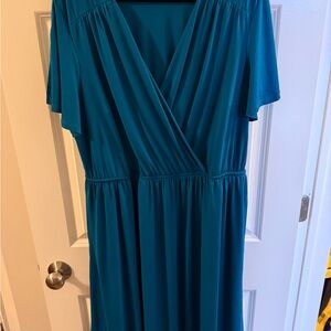 Lane Bryant Teal Midi Dress